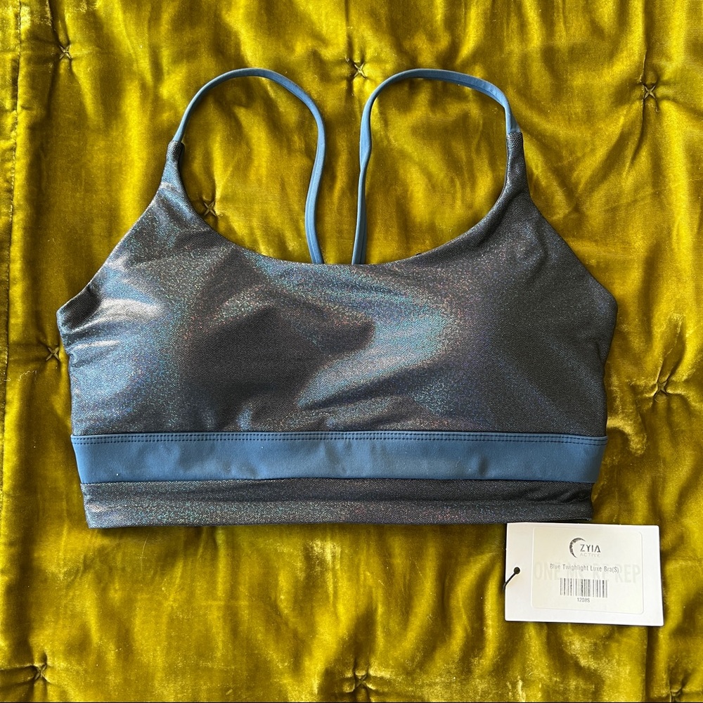 Zyia Active Blue Twilight Luxe Bra S NWT NWTB